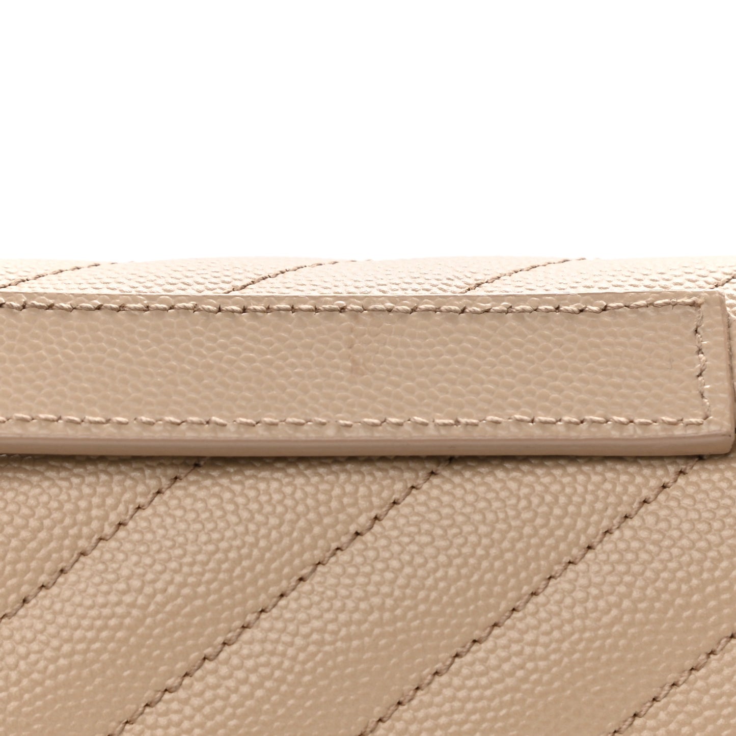 Grain De Poudre Matelasse Chevron Large Monogram Satchel Dark Beige