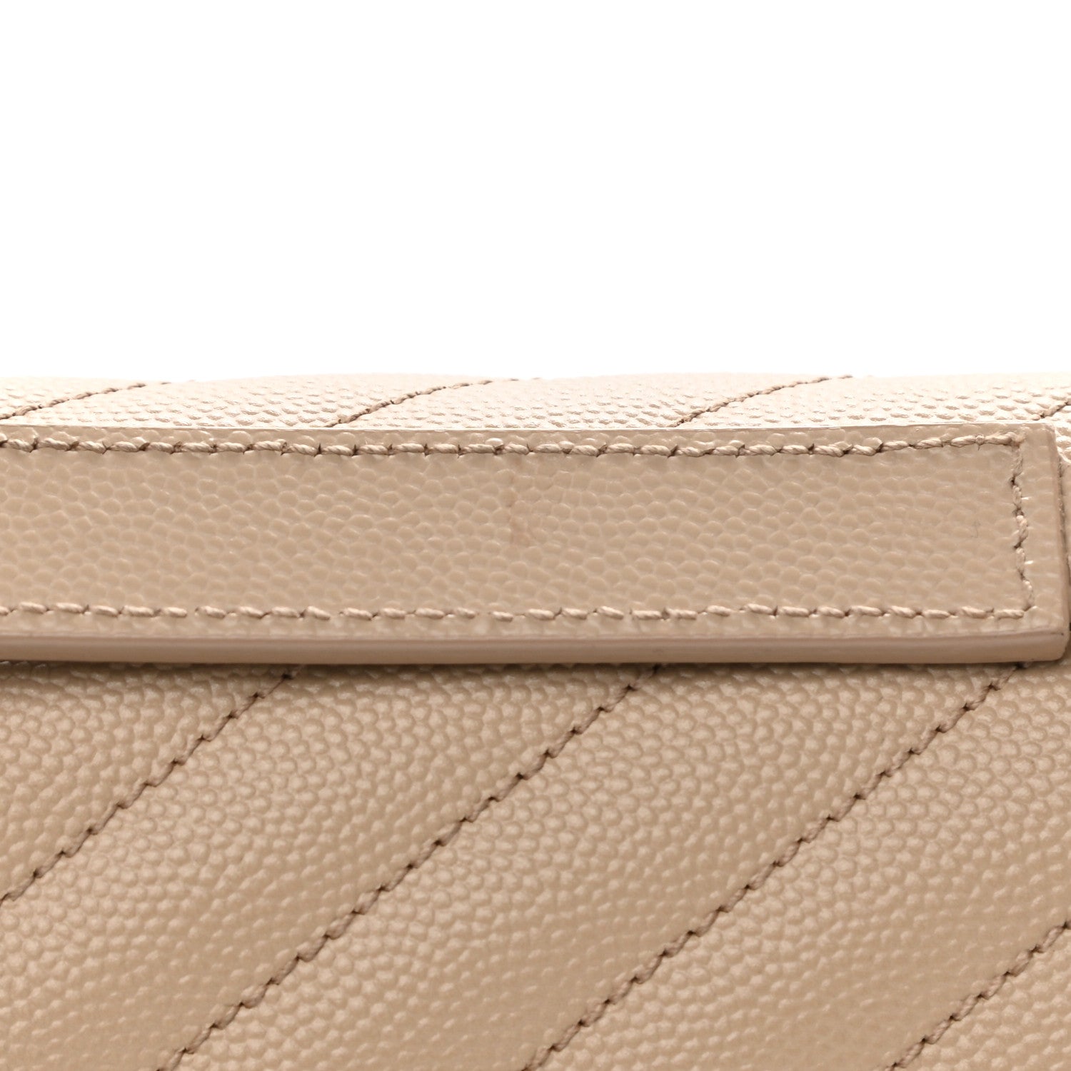 Saint Laurent Grain De Poudre Matelasse Chevron Large Monogram Satchel Dark Beige 14 of 14