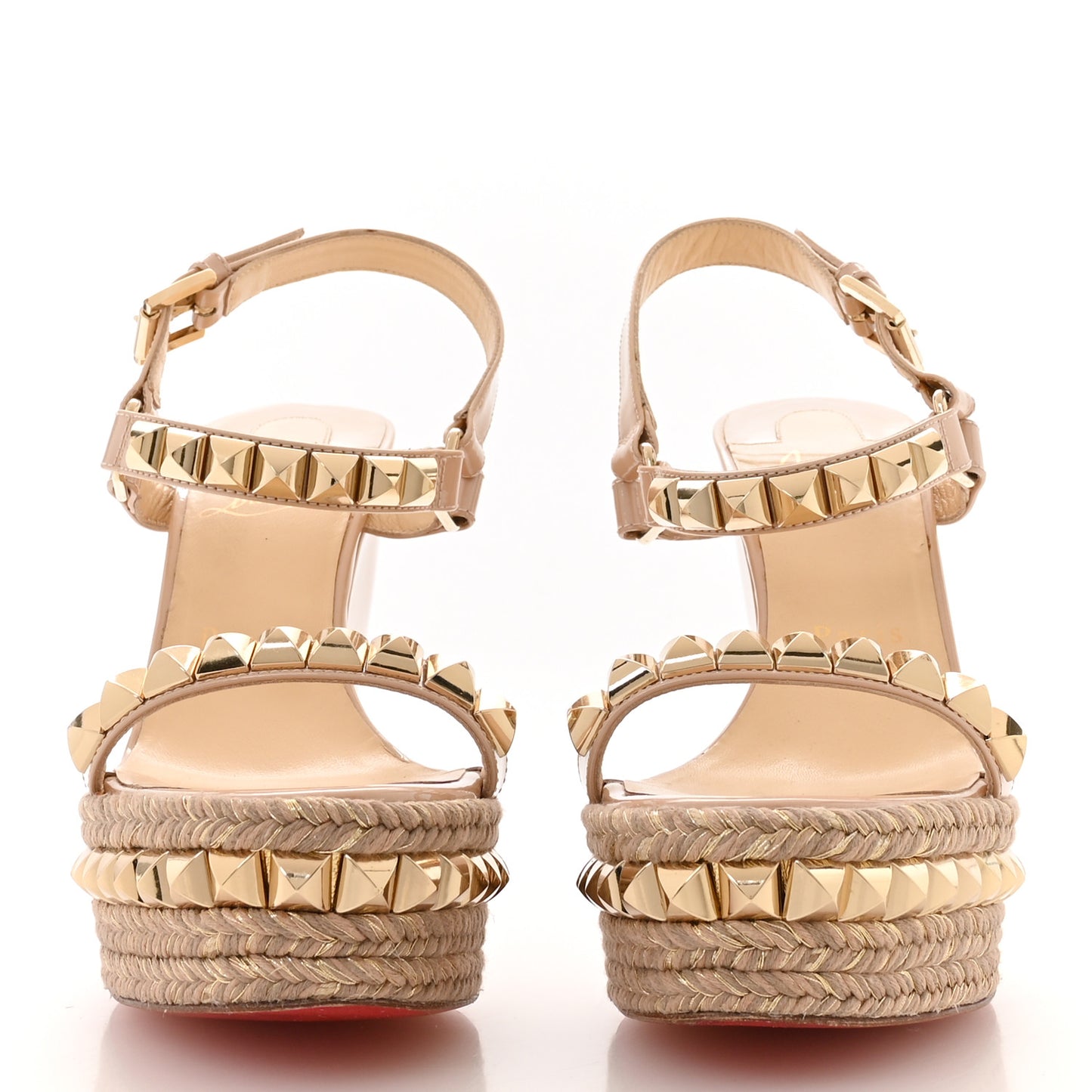 Patent Cataclou 110 Wedge Sandals 38 Nude