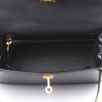 Hermes Epsom Kelly Sellier 25 Black 8 of 34