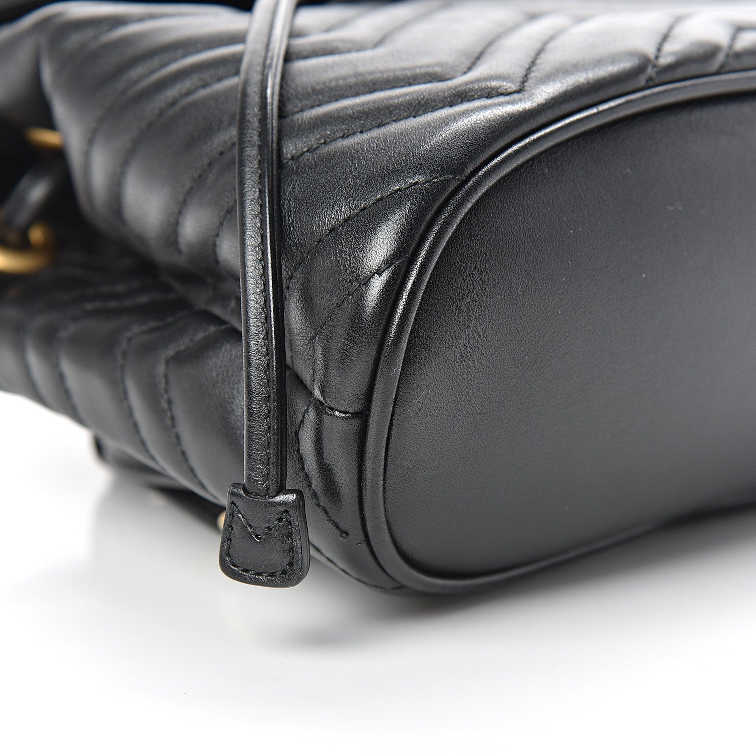 Gucci Calfskin Matelasse GG Marmont Flap Backpack Black 9 of 12