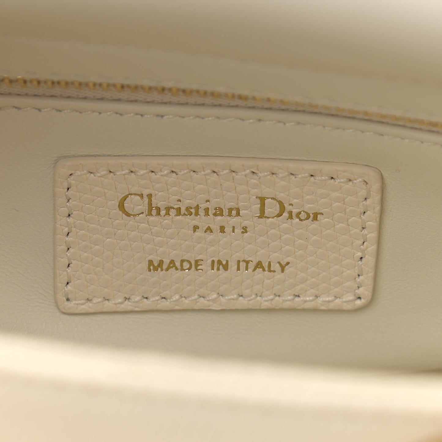 Lizard Mini Lady Dior White