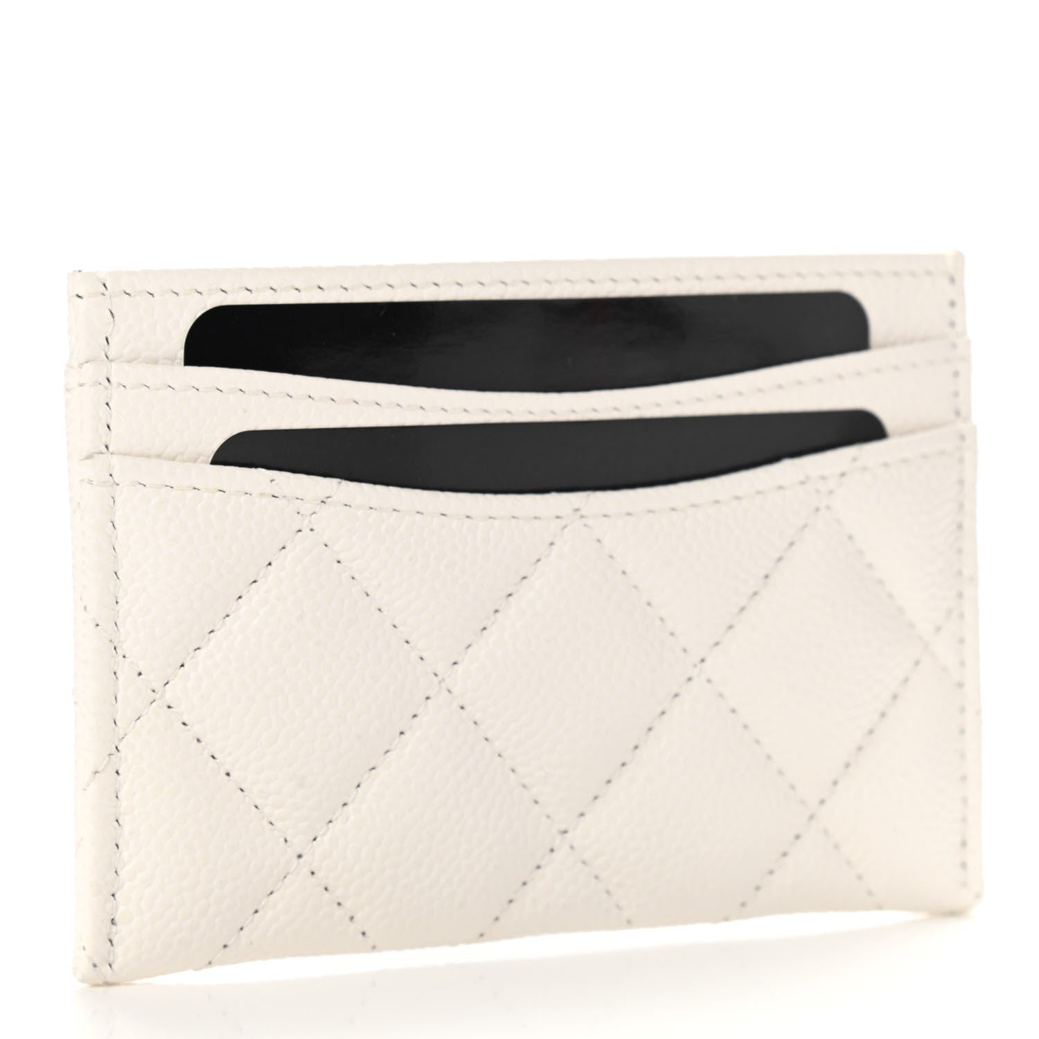 Chanel Caviar Quilted Card Holder White 2 of 8