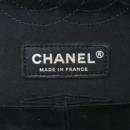 Chanel Tweed Quilted Medium Double Flap Black White Green 6 of 9