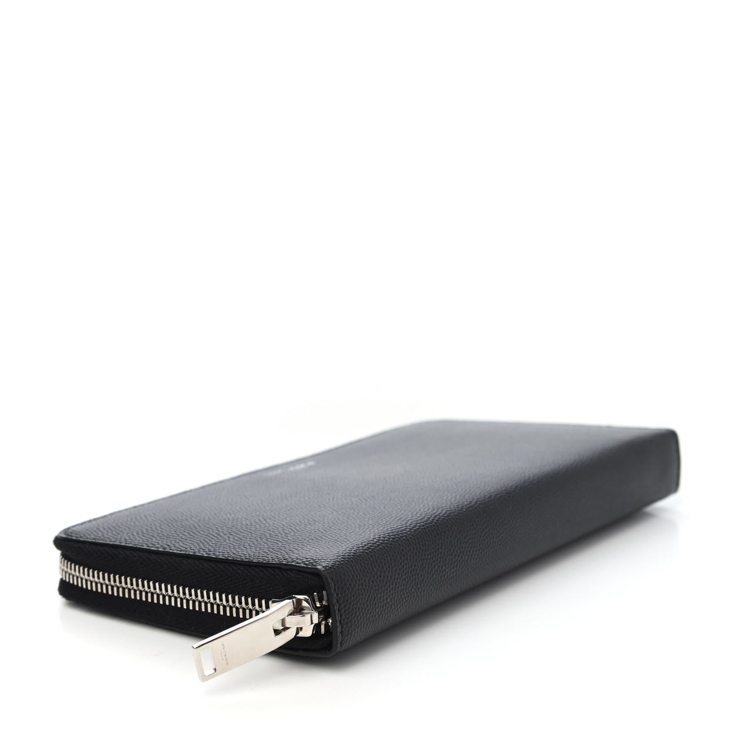 Saint Laurent Grained Calfskin Classic Zip Around Continental Wallet Black 3 of 4