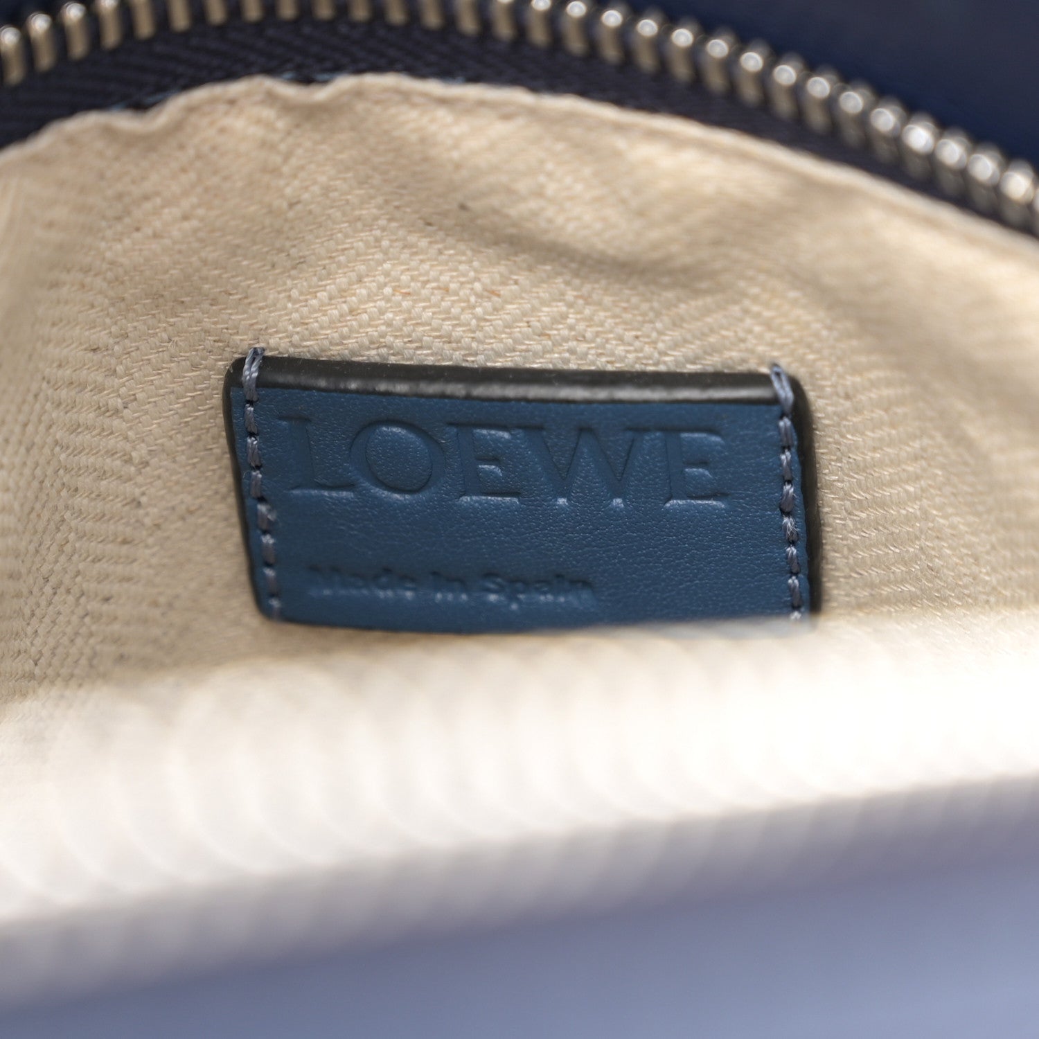 Loewe Calfskin Medium Puzzle Bag Marine Stone Steel Blue 6 of 11