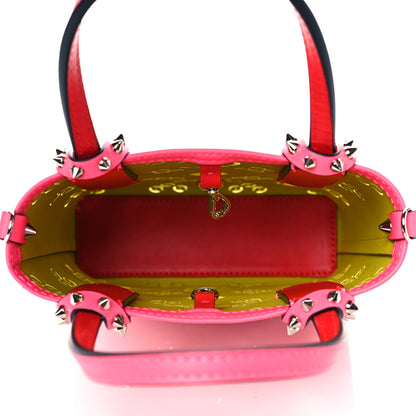 Christian Louboutin Calfskin Perforated Cabata Tote Pink Red 4 of 10