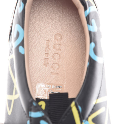 Gucci Calfskin GucciGhost Print Womens Low Top Sneakers 35.5 Black New Acquamarine 7 of 7