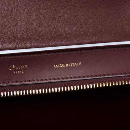 Celine Smooth Calfskin Small Bi-Color Trapeze Burgundy Azur 8 of 17