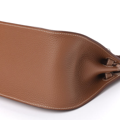 Hermes Taurillon Clemence Jypsiere 28 Gold 7 of 11