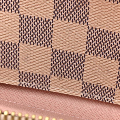 Louis Vuitton Damier Azur Clemence Wallet Rose Ballerine 8 of 13