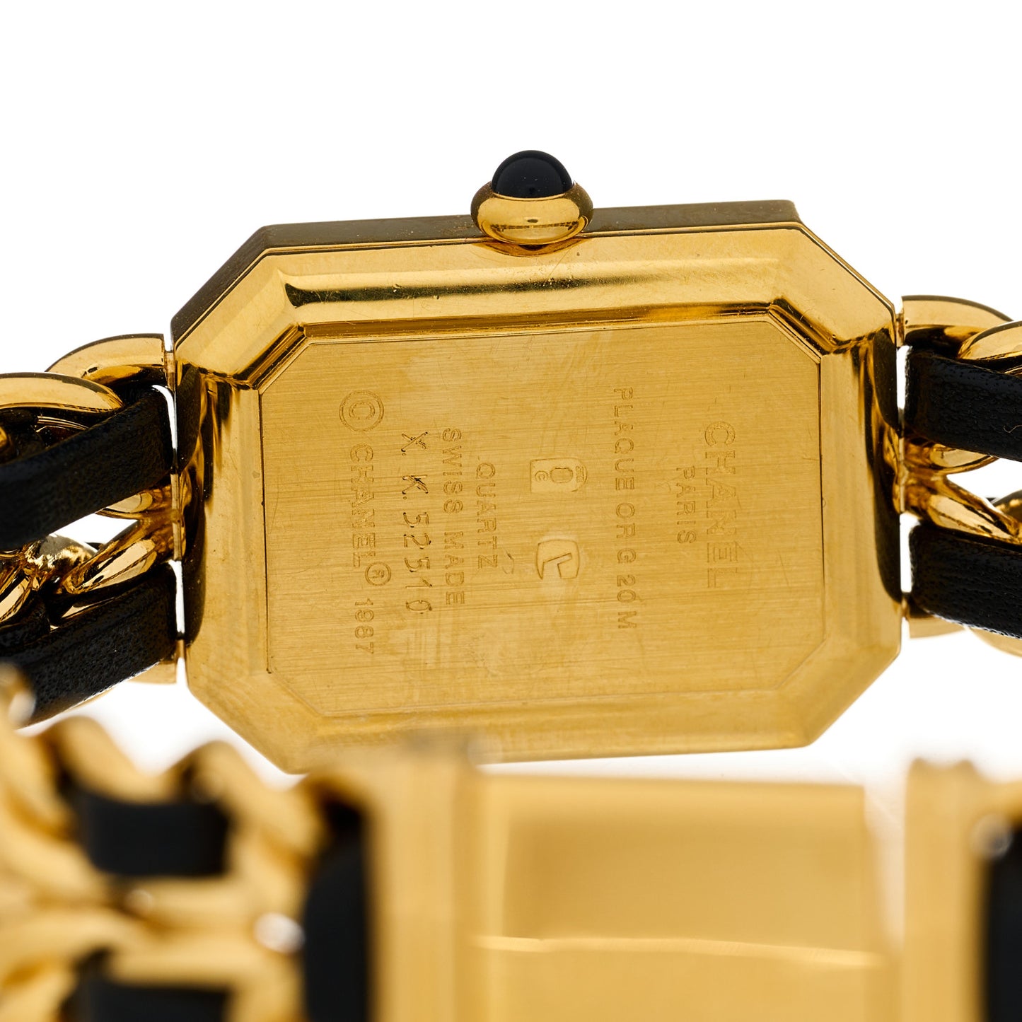 Stainless Steel Lambskin 20mm Chain Premiere Quartz Watch Gold L