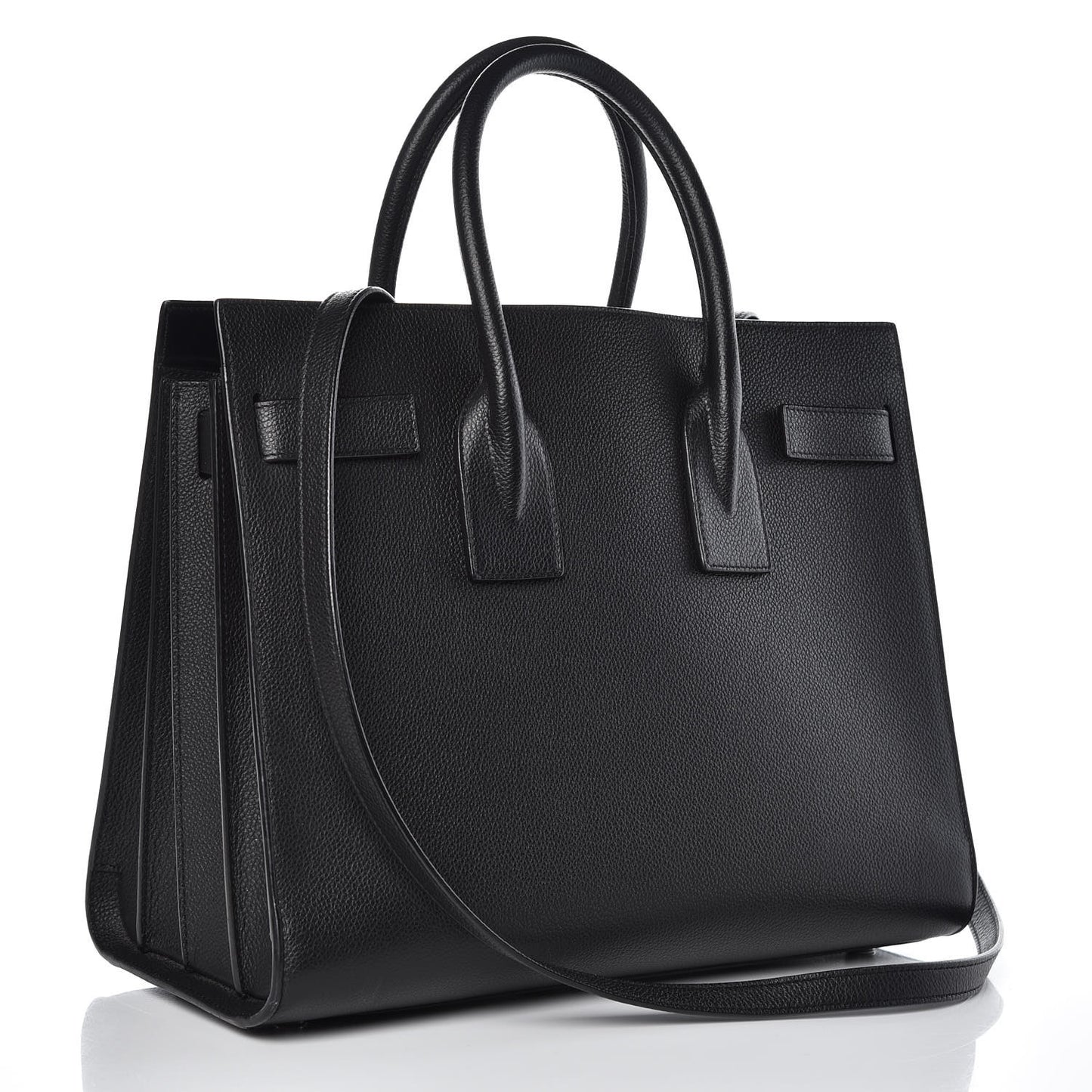 Grained Calfskin Small Sac De Jour Black
