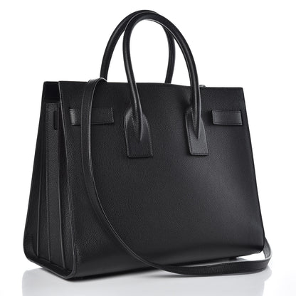 Saint Laurent Grained Calfskin Small Sac De Jour Black 3 of 12