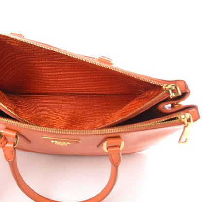 Prada Saffiano Large Galleria Double Zip Tote Papaya 5 of 17