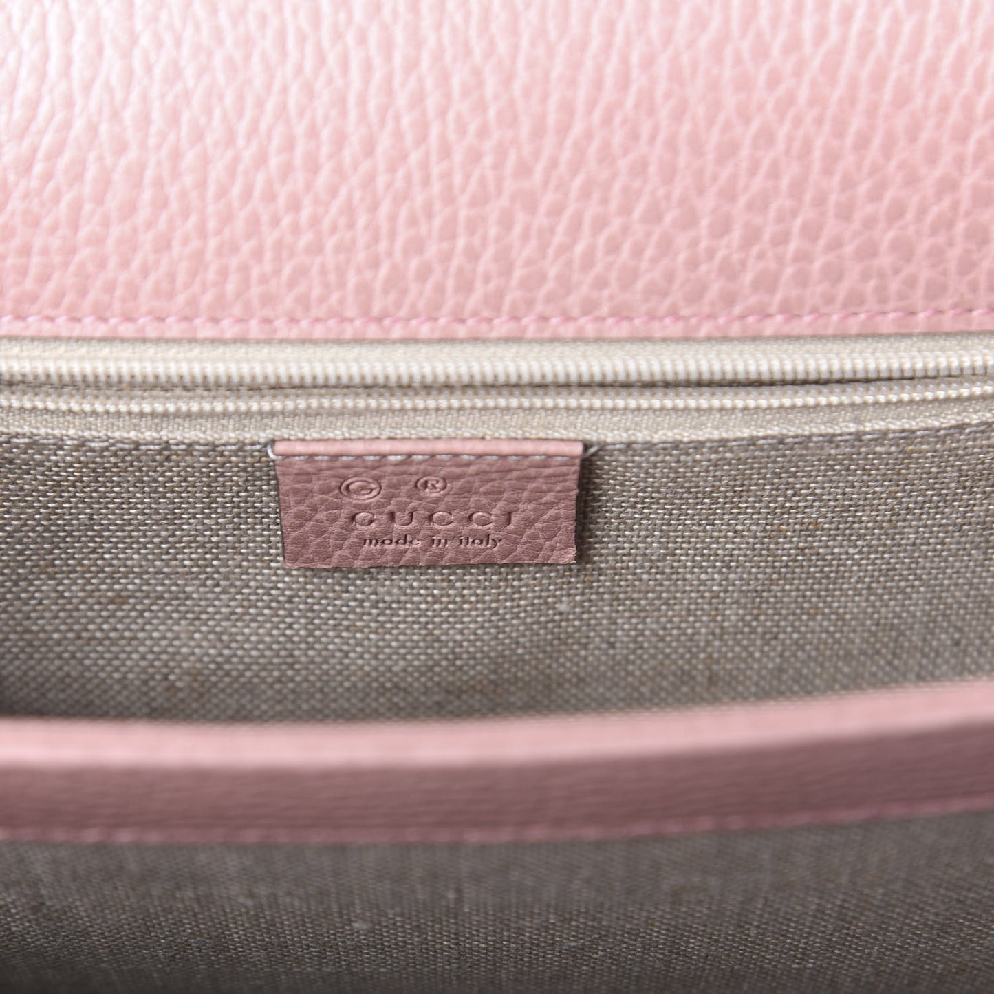 Dollar Calfskin Interlocking G Shoulder Bag Soft Pink