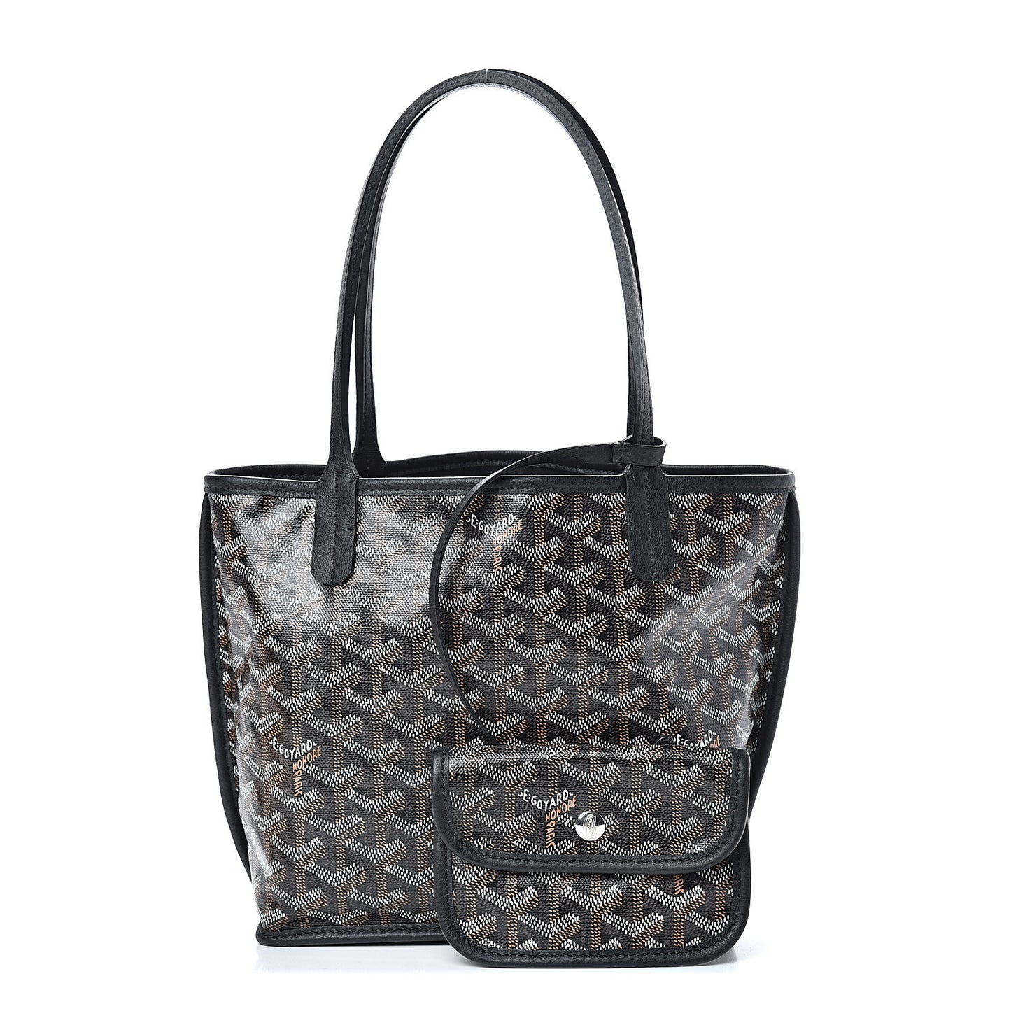 Goyardine Reversible Mini Anjou Black