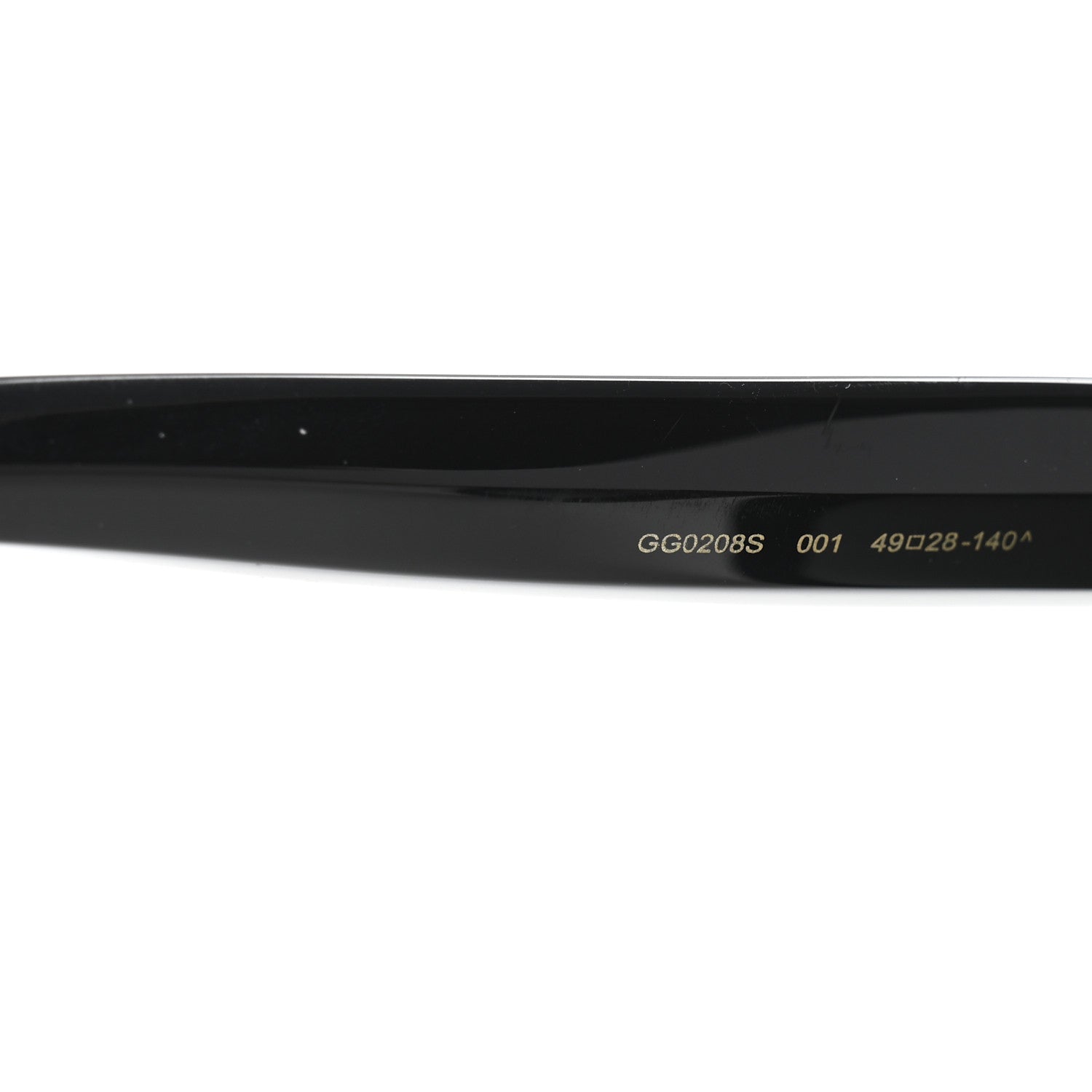 Gucci Round Frame Star Sunglasses GG0208S Black 6 of 9