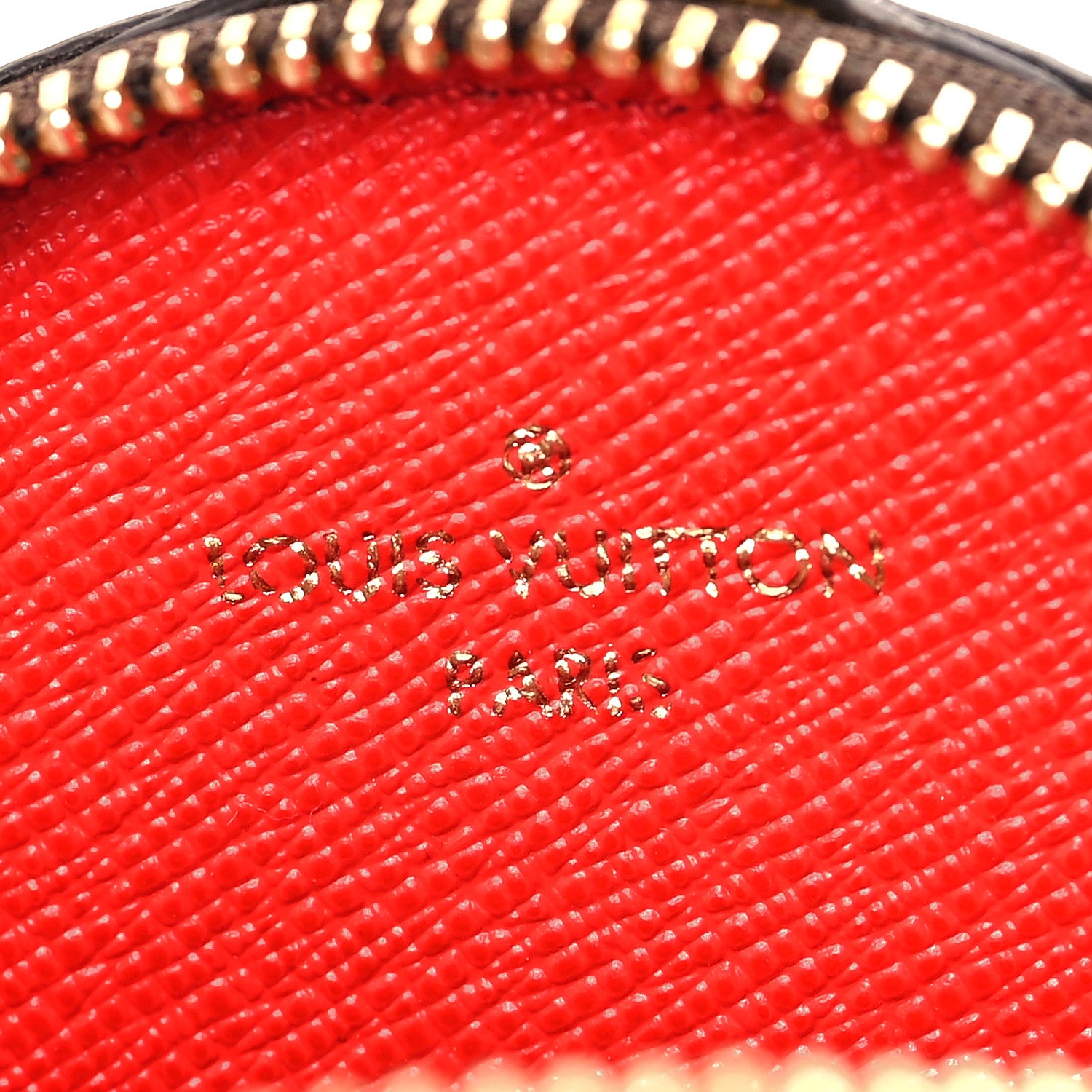 Louis Vuitton Monogram OnTheGo East West Round Coin Purse Red 6 of 6
