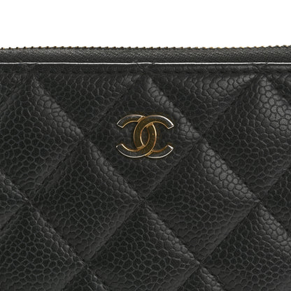 Chanel Caviar Quilted Large Gusset Zip Around Wallet Black 9 of 14