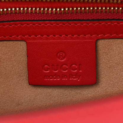 Gucci Calfskin Small Sylvie Shoulder Bag Hibiscus Red 6 of 9