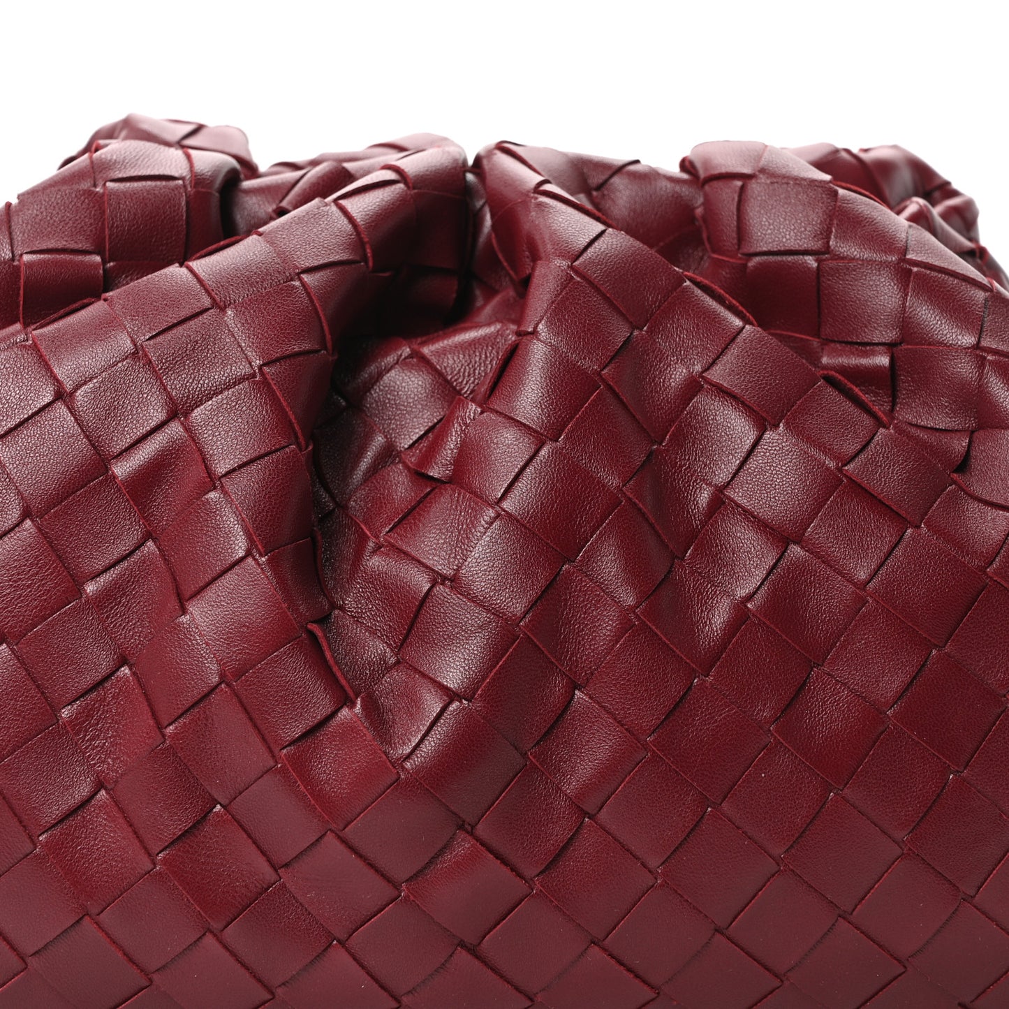 Nappa Maxi Intrecciato The Pouch Oversized Clutch Bordeaux