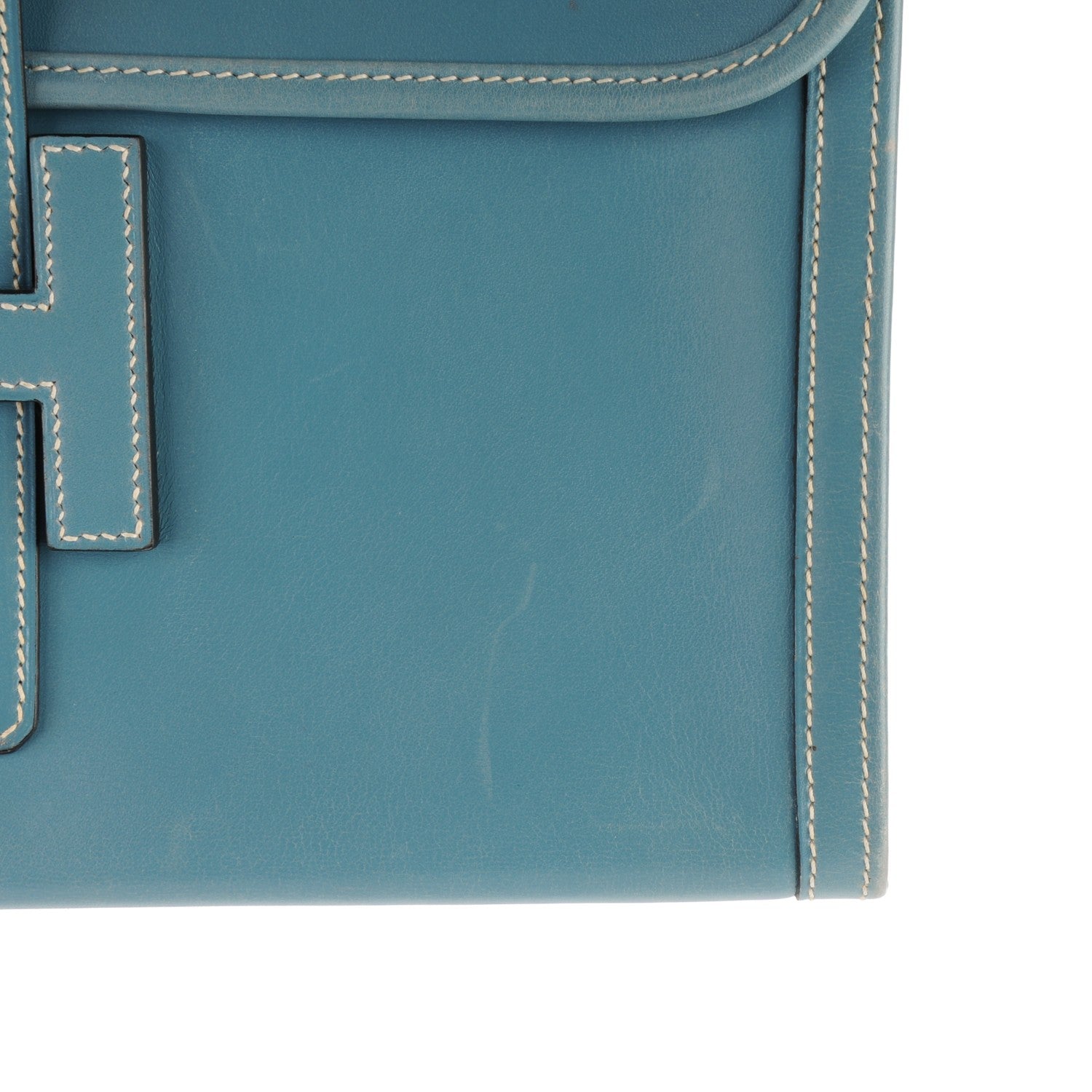 Hermes Box Jige PM Clutch Blue Jean 8 of 10
