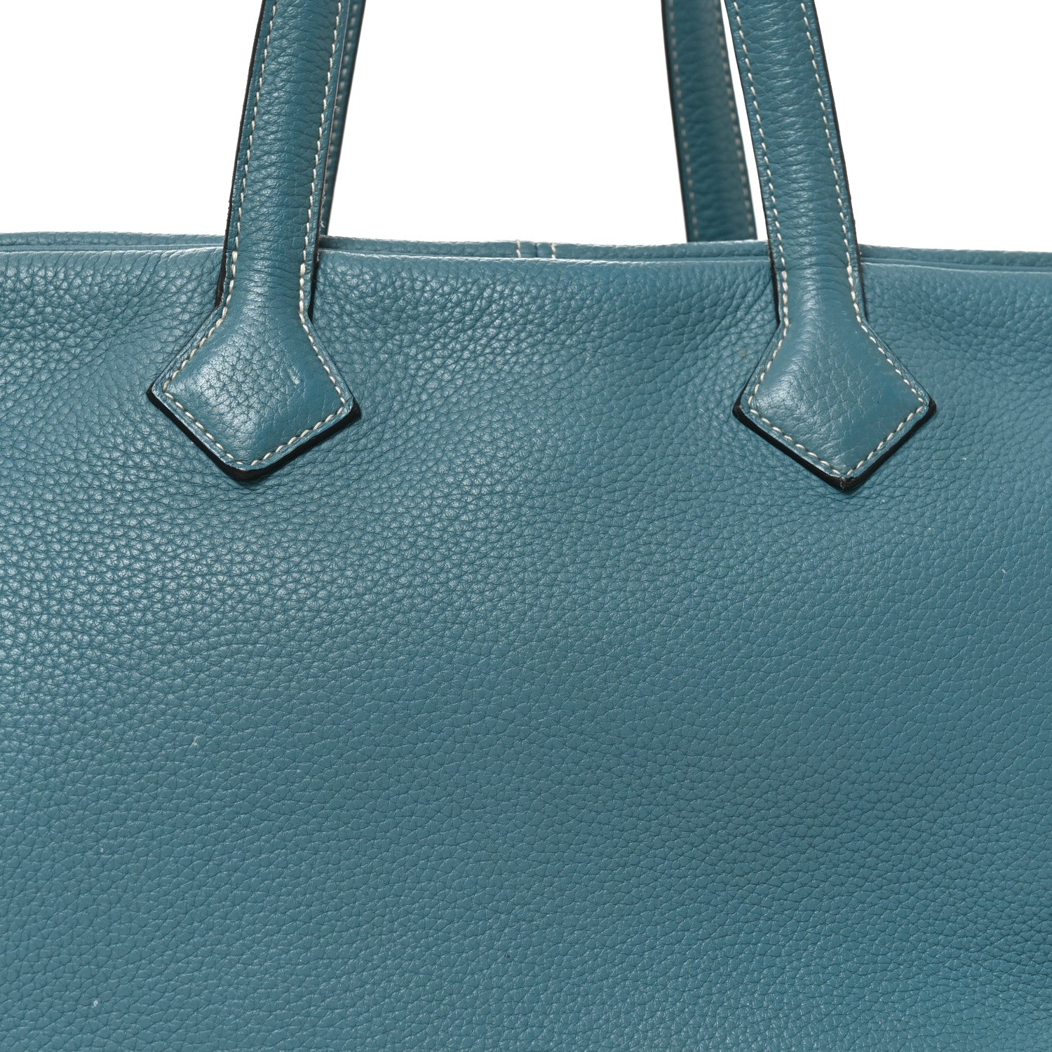 Hermes Taurillon Clemence Victoria II 35 Blue Jean 8 of 10