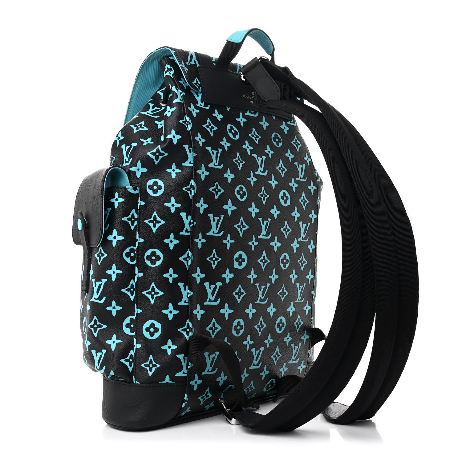 Louis Vuitton Monogram Playground Christopher MM Backpack Black Blue 3 of 9