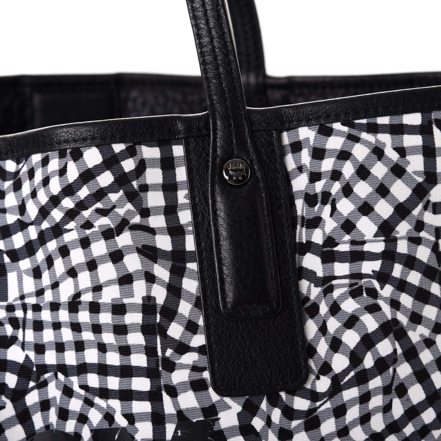 MCM Visetos Medium Liz Reversible Shopper Tote Black 14 of 14