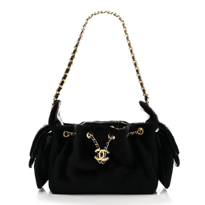 Chanel Pony Hair Mini Chanel 25 Handbag Dark Khaki Black 1 of 11