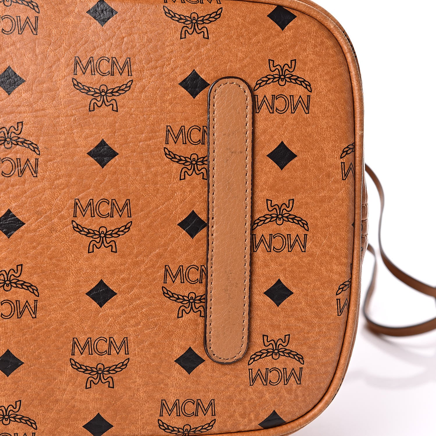 MCM Visetos Large Liz Reversible Shopper Tote Cognac 13 of 15