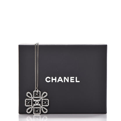 Chanel Crystal Strass Necklace Silver 6 of 6