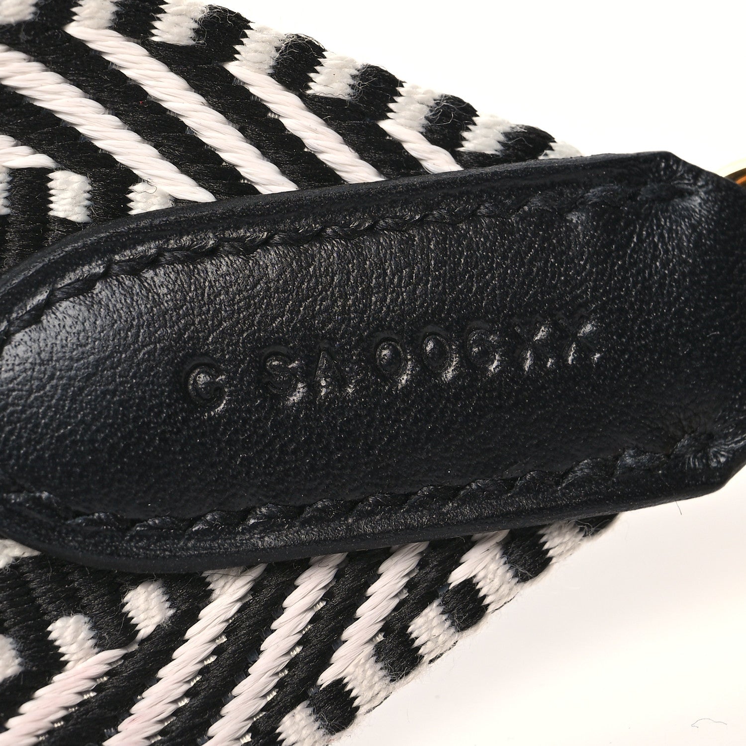 Hermes Toile Swift 50mm Sangle Cavale Shoulder Strap Black Ecru 5 of 5