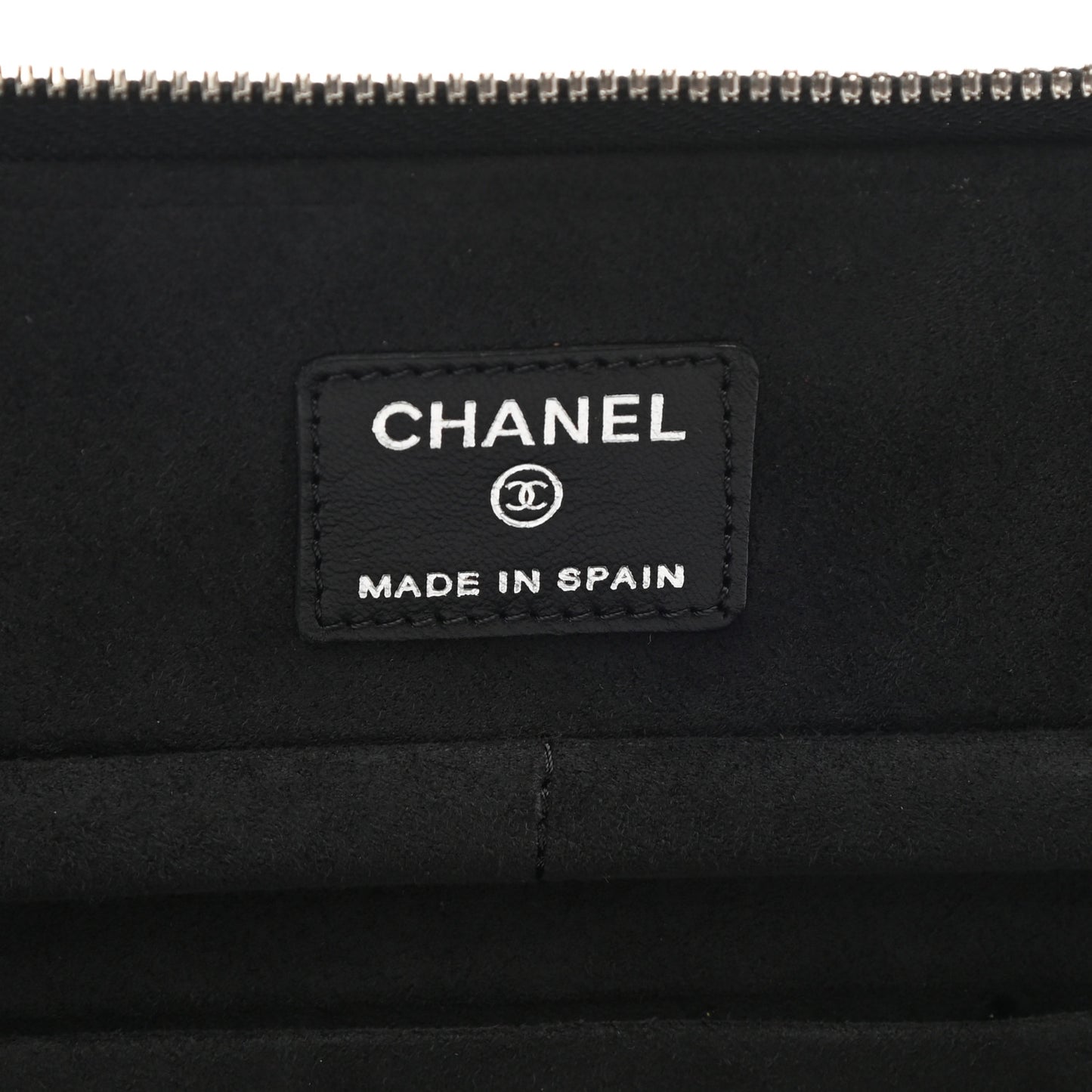 Lambskin Quilted Large Jewelry Case Black