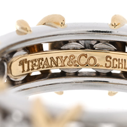 Tiffany Platinum 18K Yellow Gold Diamond Schlumberger Sixteen Stone Ring 52 6 5 of 7