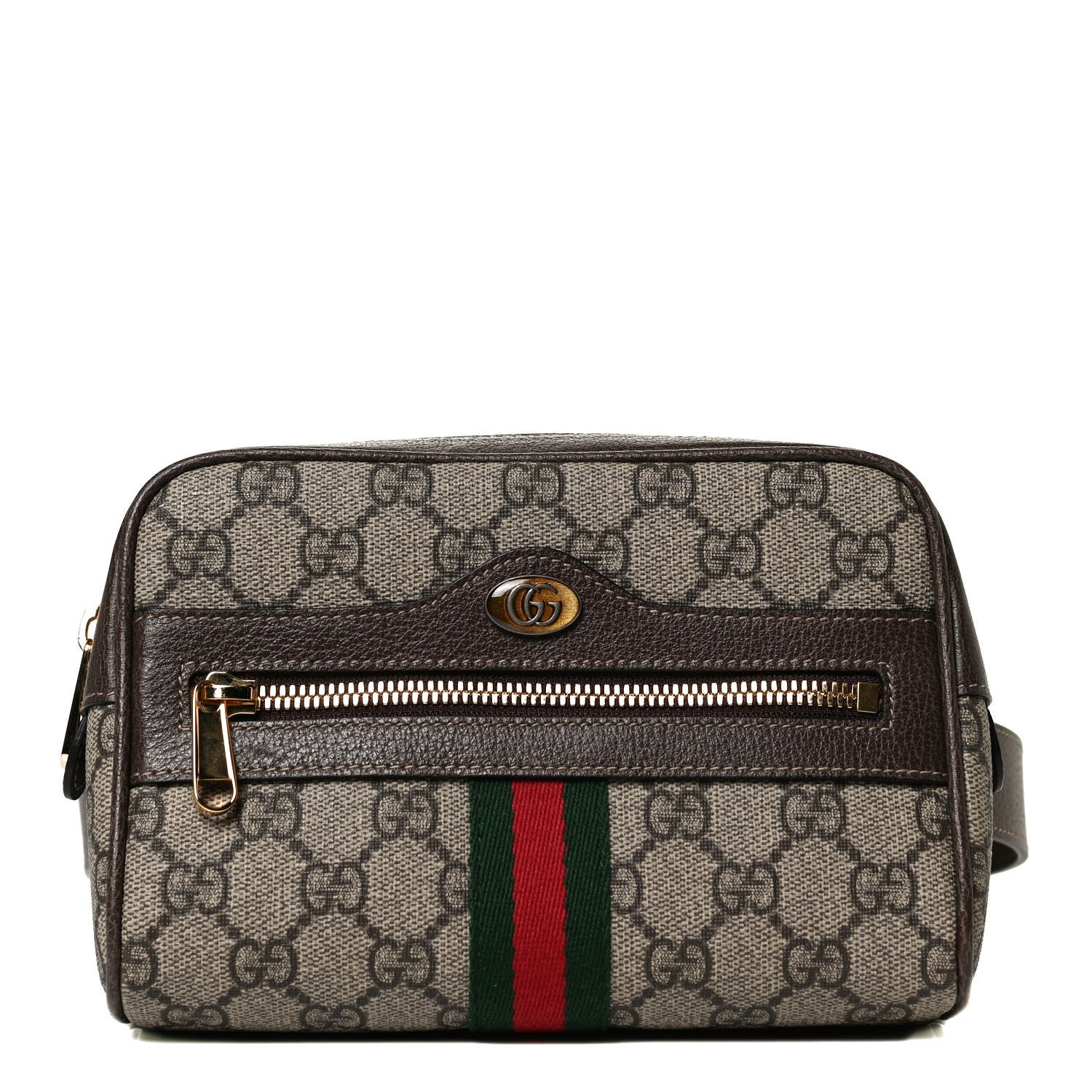 Gucci GG Supreme Monogram Web Small Ophidia Belt Bag 95 38 Dark Brown 1 of 13