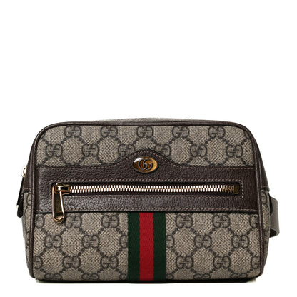 Gucci GG Supreme Monogram Web Small Ophidia Belt Bag 95 38 Dark Brown 1 of 13