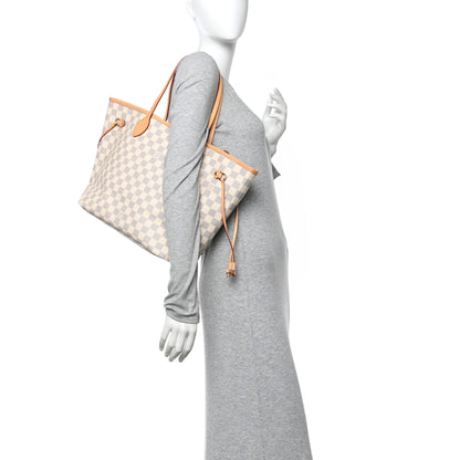 Louis Vuitton Damier Azur Neo Neverfull MM Rose Ballerine 2 of 10
