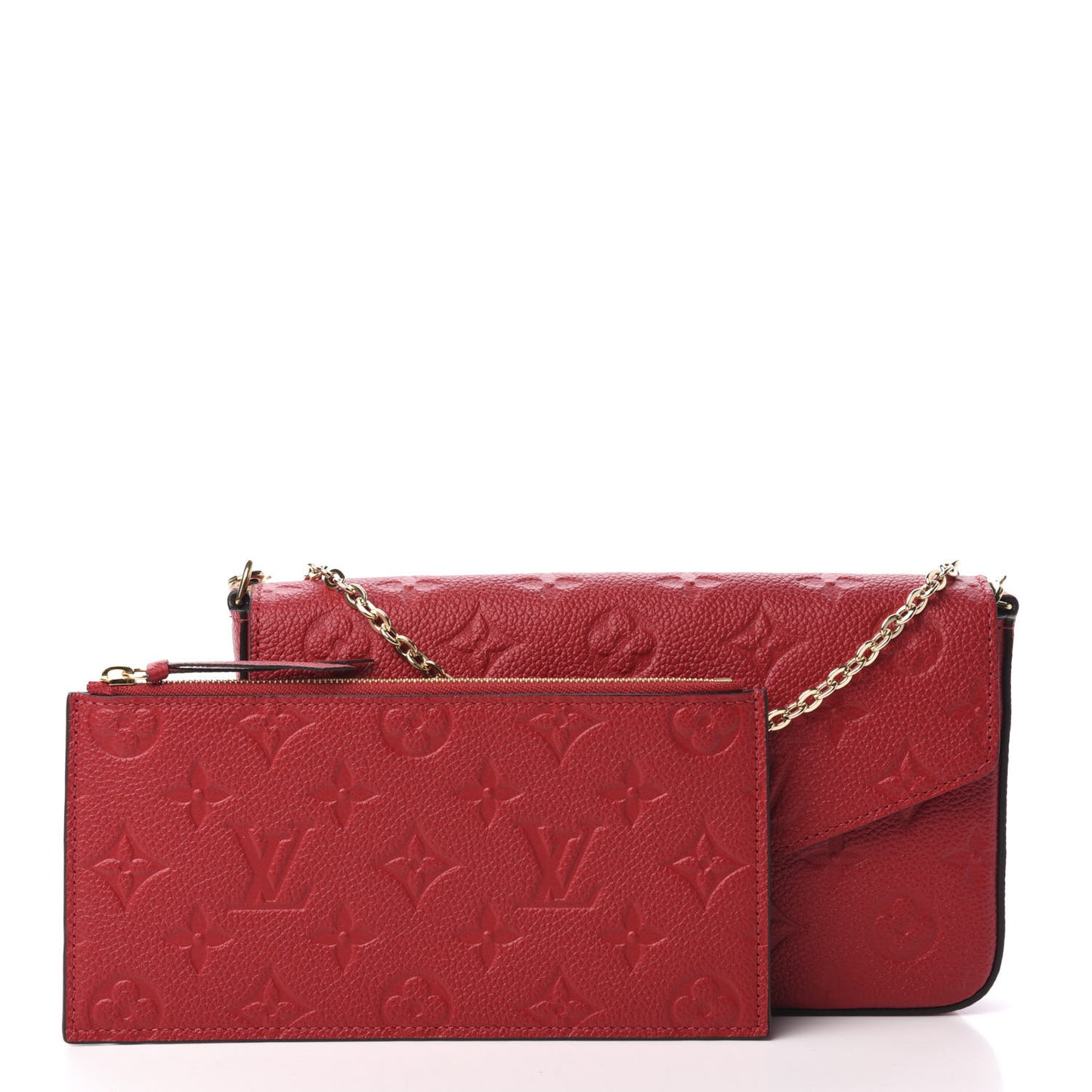 Empreinte Pochette Felicie Chain Wallet Scarlet
