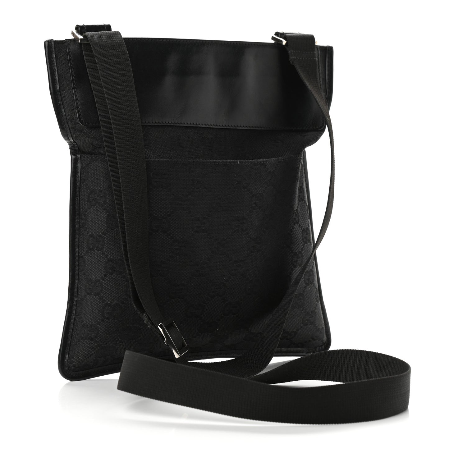 GG Monogram Messenger Crossbody Bag Black
