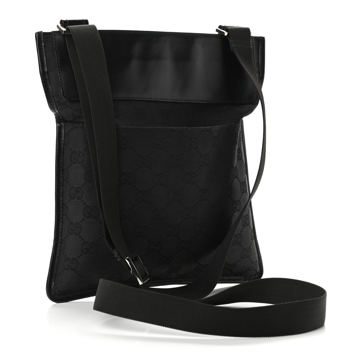 Gucci GG Monogram Messenger Crossbody Bag Black 3 of 11