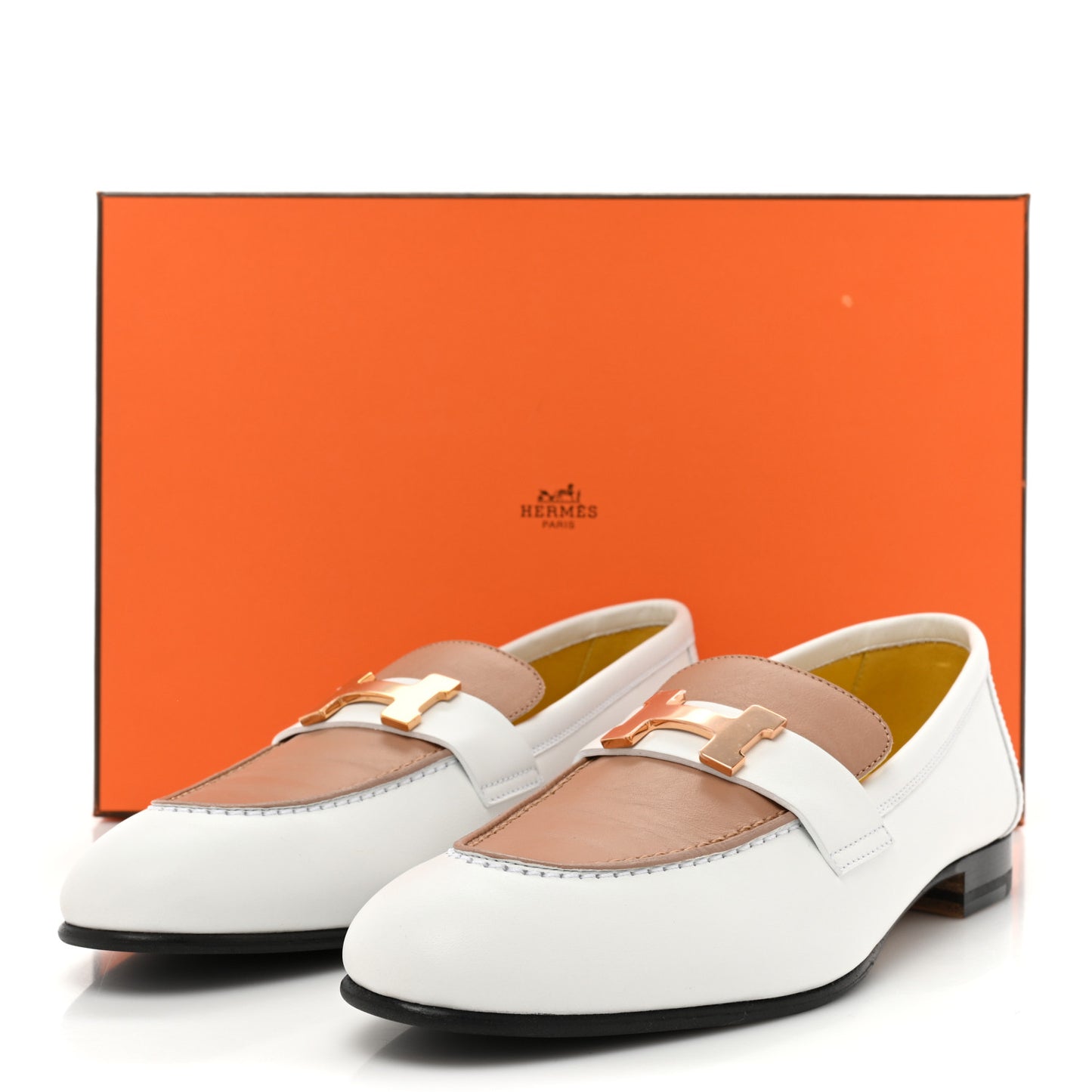Calfskin Womens Paris Loafers 37.5 White Bois De Santal