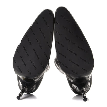 Balenciaga Spandex Losange Monogram 110mm Booties 36 Gris Black 5 of 9