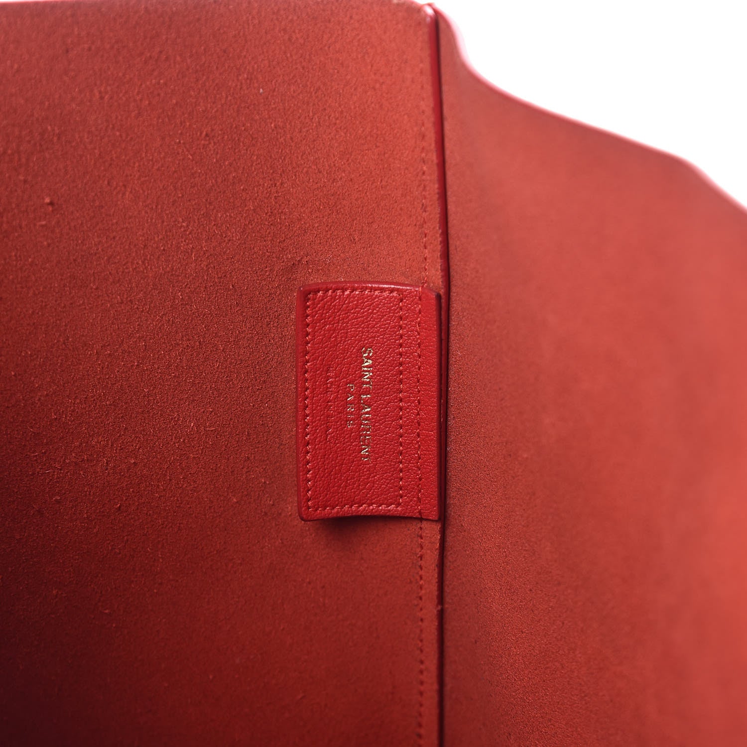 Saint Laurent Calfskin Large Shopping Tote Red 9 of 11