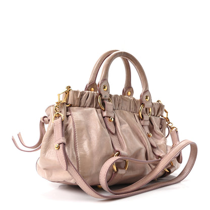 Miu Miu Vitello Shine Top Handle Satchel Mughetto 3 of 10