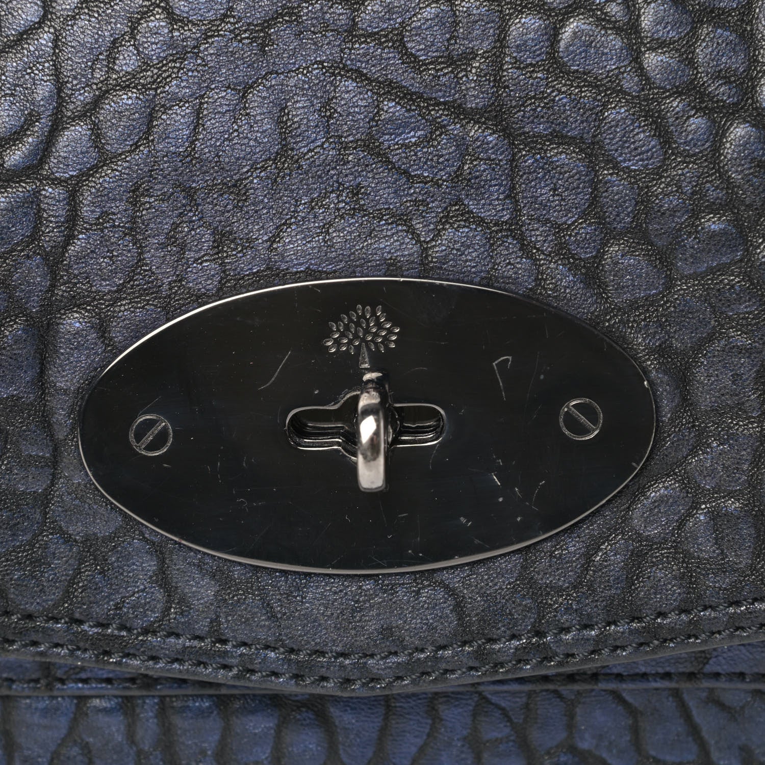Mulberry Metallic Shrunken Calfskin Medium Alexa Midnight Blue 5 of 8