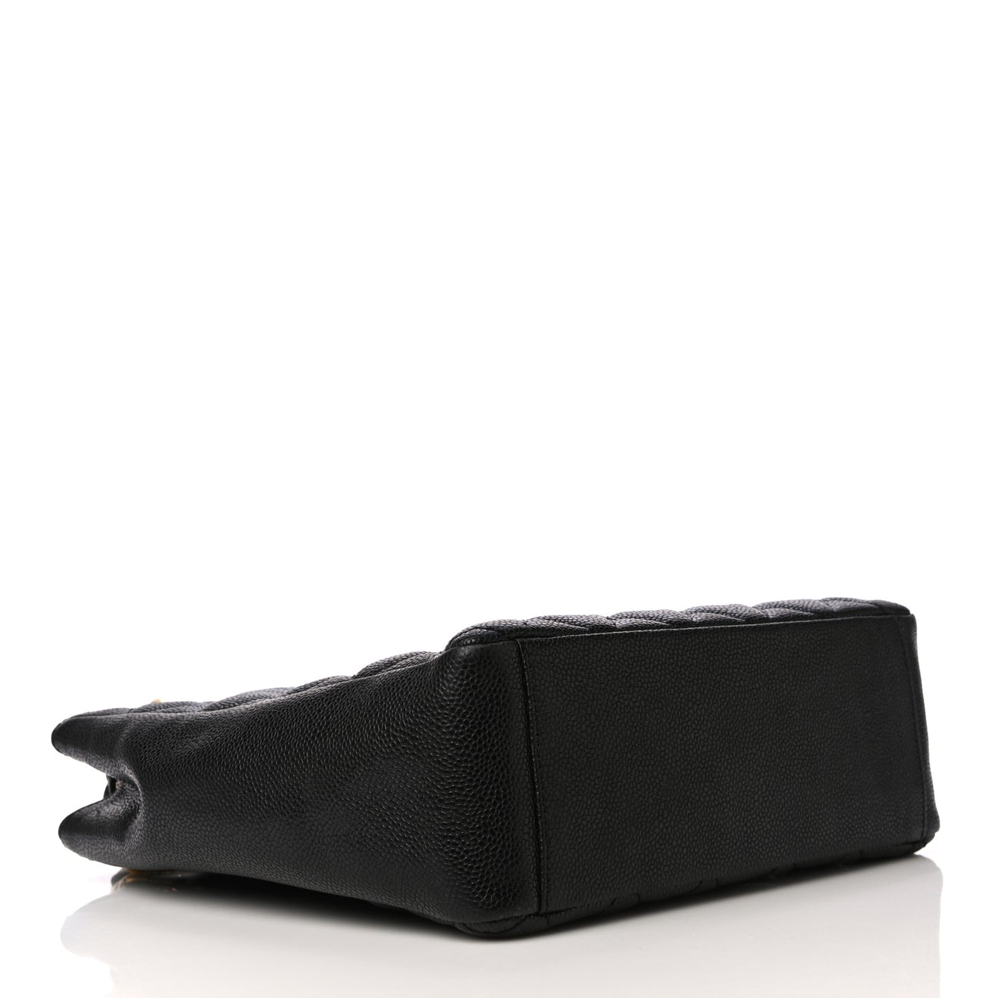 Caviar Quilted Petit Shopping Tote PST Black