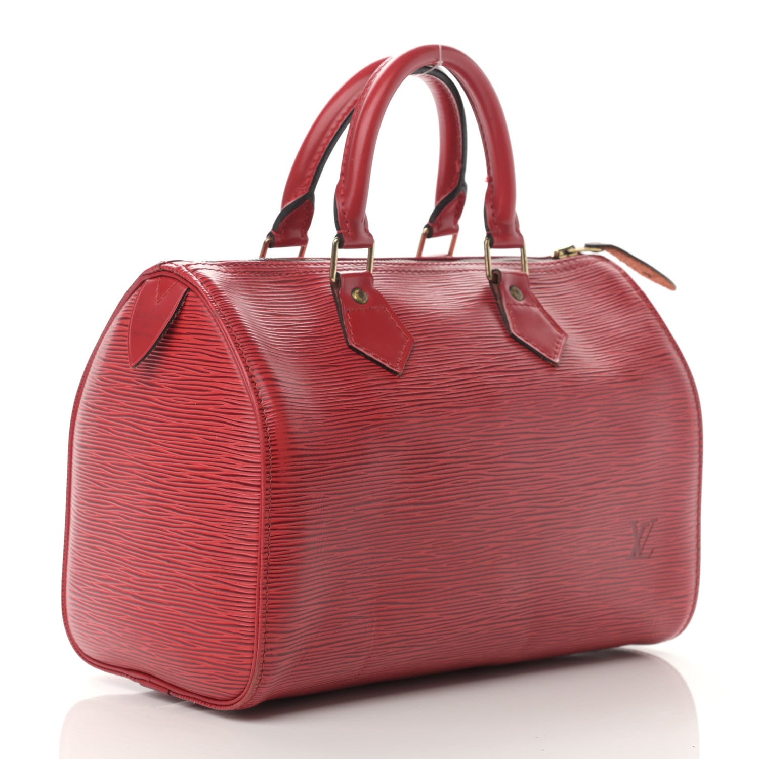 Louis Vuitton Epi Speedy 25 Castillan Red 3 of 11