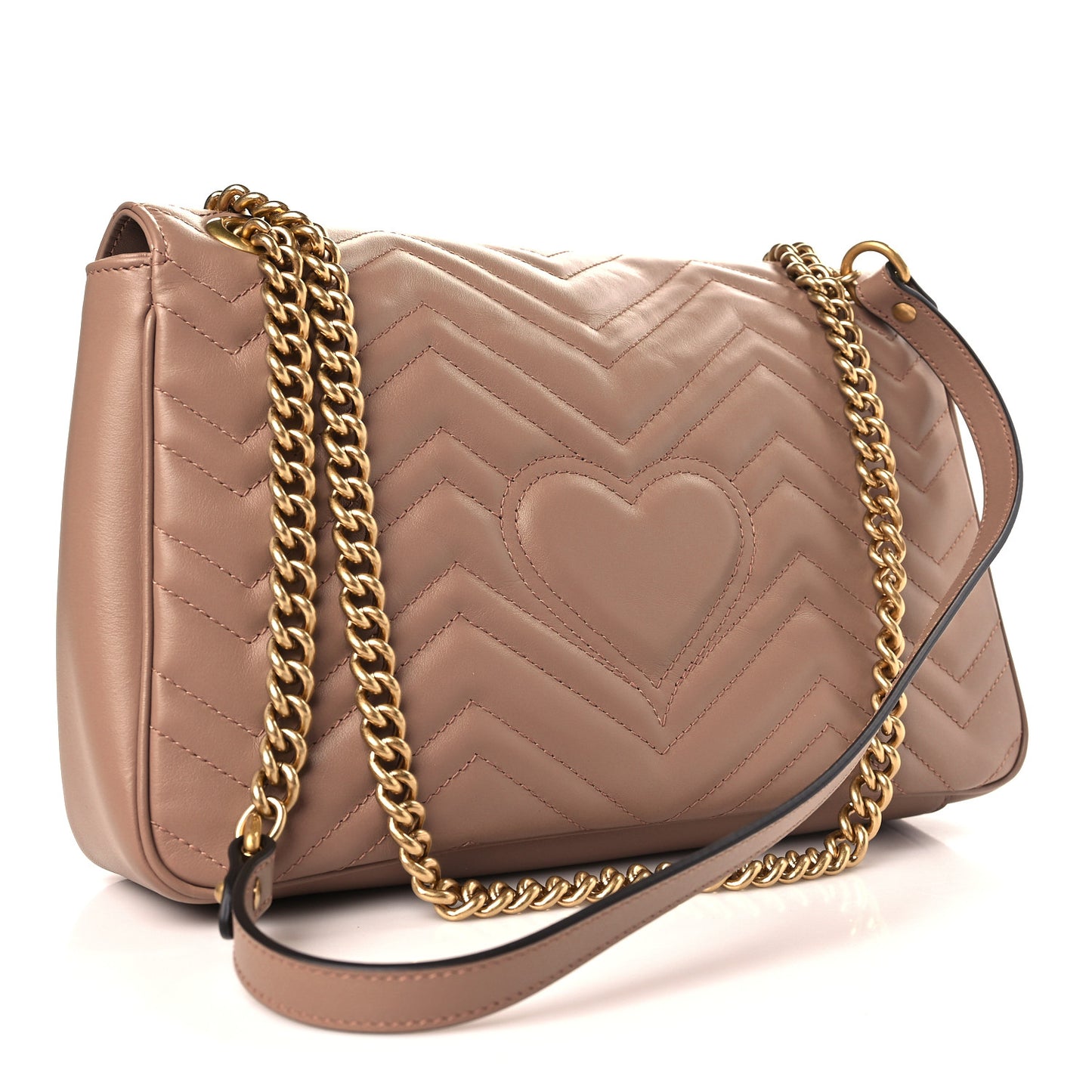 Calfskin Matelasse Medium GG Marmont Shoulder Bag Porcelain Rose